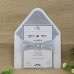 Glitter Wedding Invitation Rectangle Silvery Invitation with Envelope Customized Decoration 